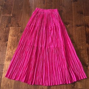 Tour De France VTG Broomstick Maxi Skirt Pink OS modest no slits elastic waist
